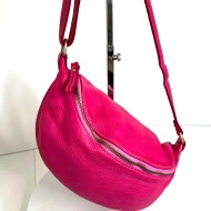 Fuchsia Leather Belt Bag Simon Glamorous Style