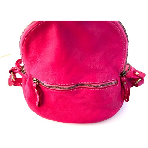 Fuchsia Leather Belt Bag Simon Glamorous Style