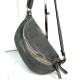 Grey Leather Belt Bag Simon Contemporary Style