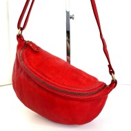 Red Leather Belt Bag Simon Statement Style