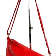 Red Leather Belt Bag Simon Statement Style