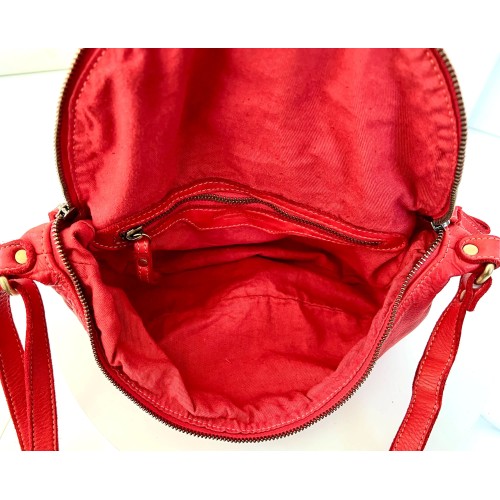 Red Leather Belt Bag Simon Statement Style