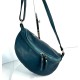 Teal Blue Leather Belt Bag Simon Ocean-Inspired Style