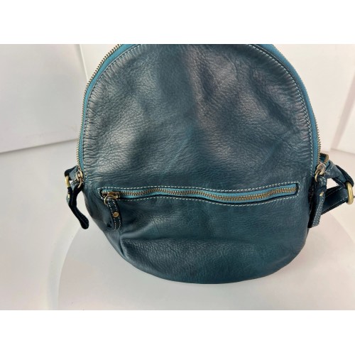 Teal Blue Leather Belt Bag Simon Ocean-Inspired Style