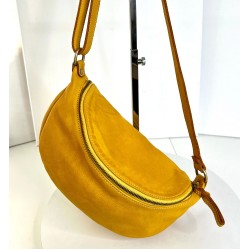 Yellow Belt Bag Sunny Italian Leather Crossbody Simon