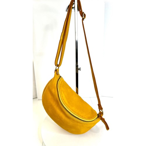 Yellow Belt Bag Sunny Italian Leather Crossbody Simon