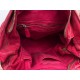 Victoria Cherry Red Washed Leather Foldover Tote Bag