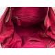 Victoria faltbare Tote Tasche aus gewaschenem Leder in Kirschrot - Handgefertigte Ledertasche aus Italien: Details und Trageansichten