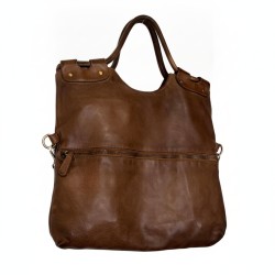 Victoria Dark Brown Espresso Leather Foldover Tote Bag Victoria Dark Brown Espresso Leather Foldover Tote Bag